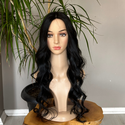 Silk Base Topper, Hairpiece, Women Hair Toupee, Virgin Human Hair, Premium Quality Hair, Luxury Human Hair, Handmade, Natural Black, Natural Hair, Hair Loss, Hair Thinning