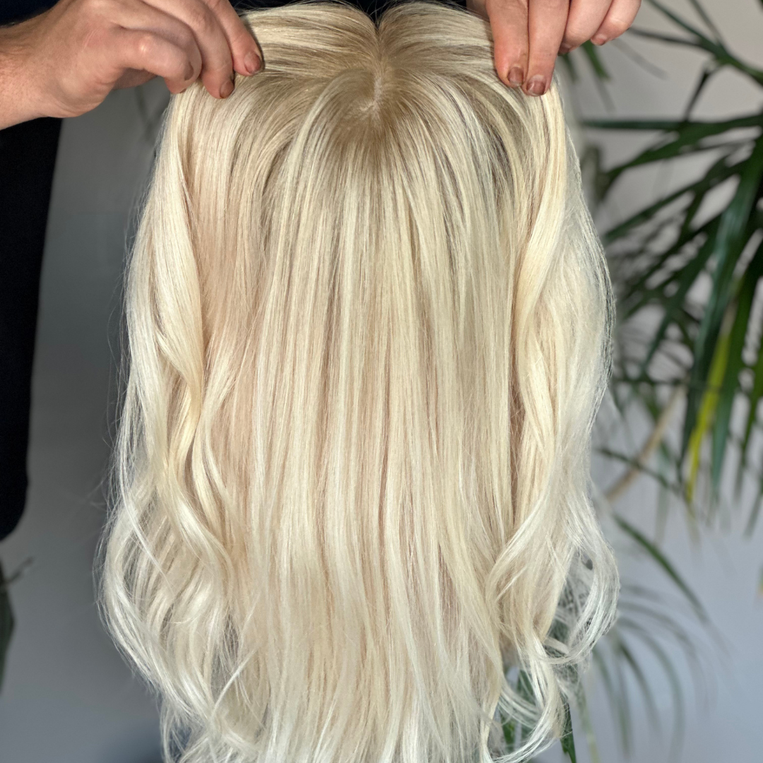 Luxury Silk Base Topper | Blonde | Premium Hair Toupee