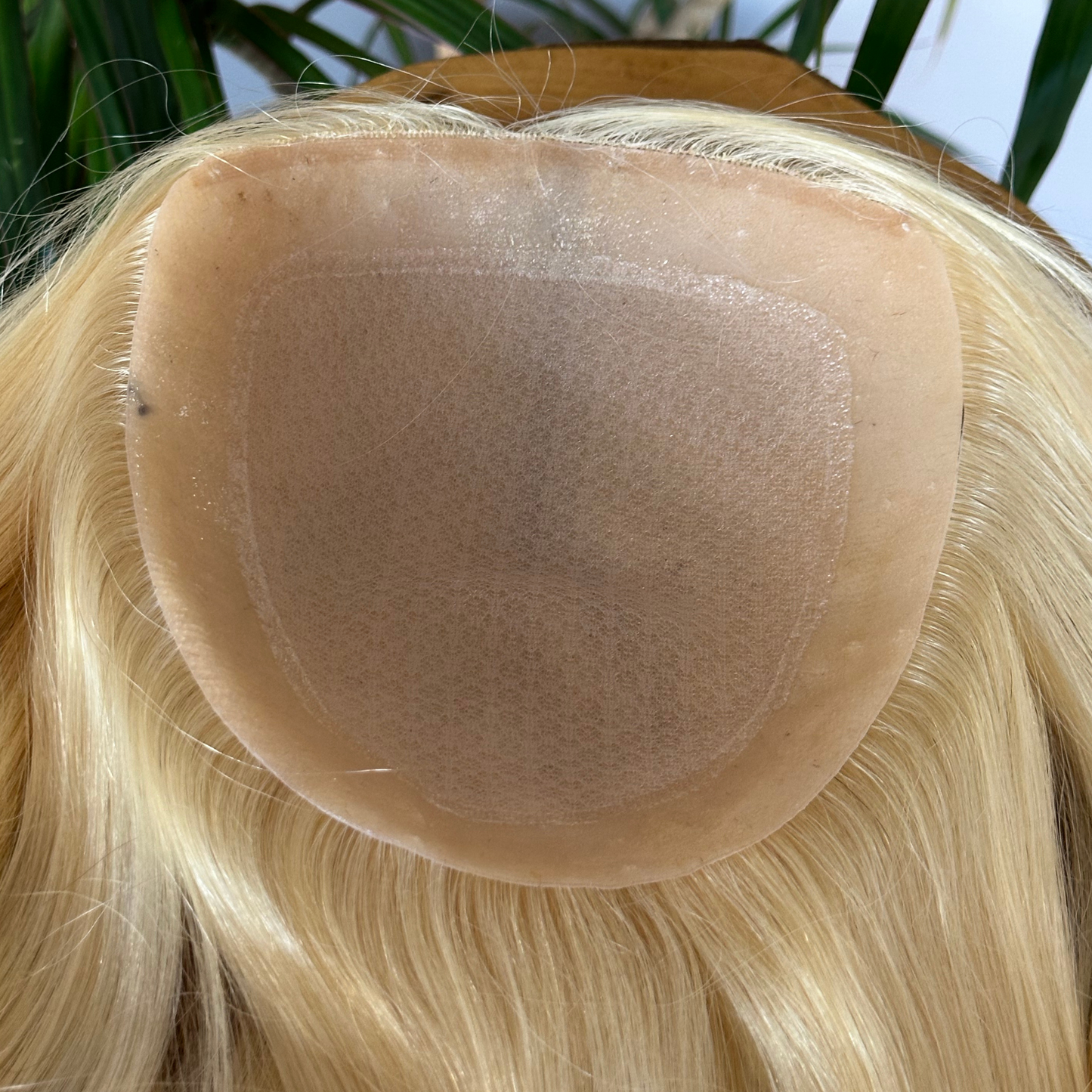 Luxury Human Hair Topper, Silk Base Topper, Blonde, Premium Human Hair, Handmade Topper, Real Human Hair, Realistic Skin Base, Customizable Topper, Fake Scalp, Hair Loss