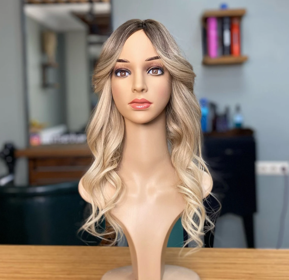 Human Hair Topper, Silk Base Topper, Natural Hair Topper, Virgin Hair, Blonde, Women Hair Topee, Silk Top Base , Alopecia,