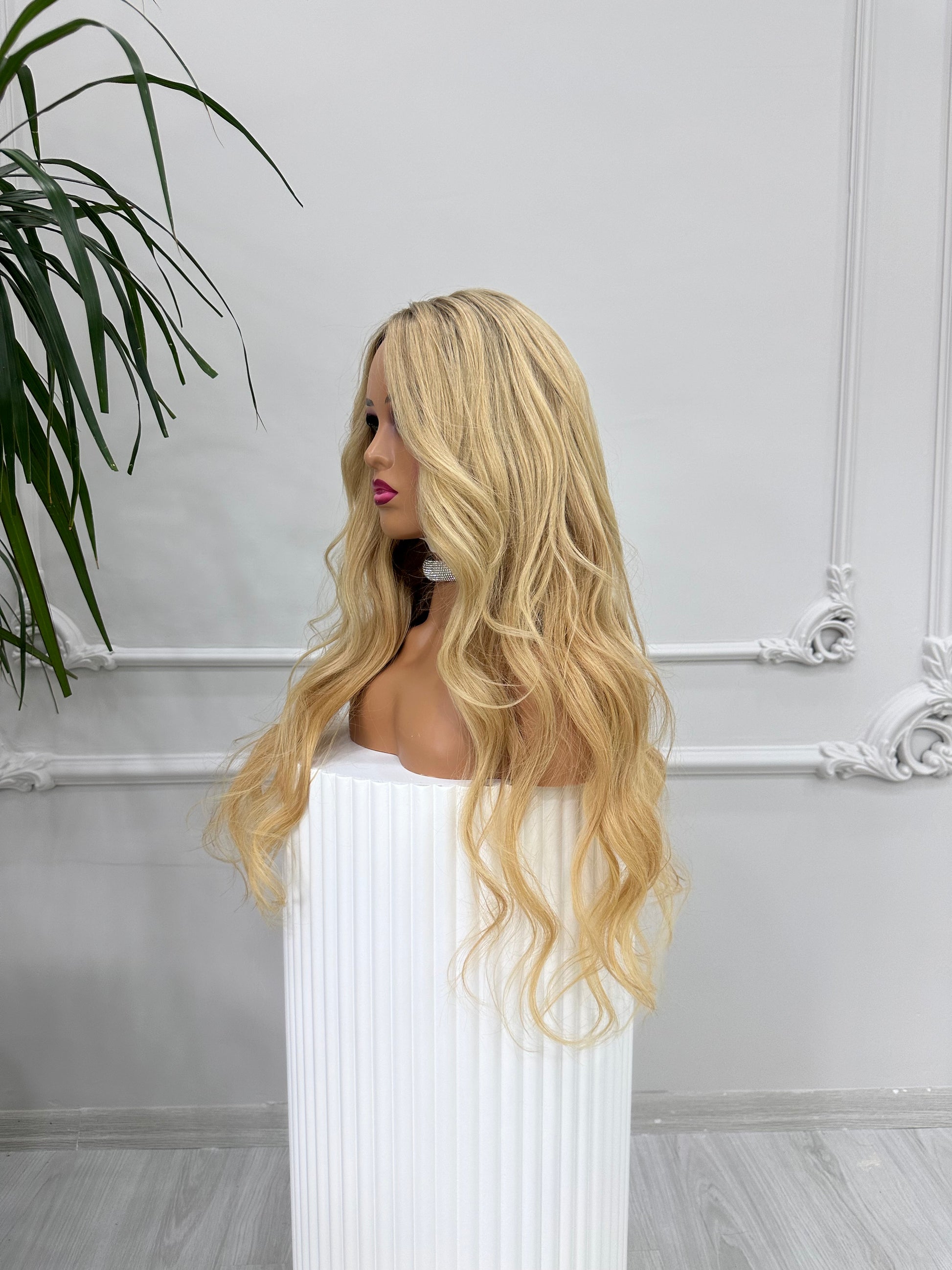 Human Hair Wig, real human hair, virgin human hair, blonde wig, natural look, natural hair, handmade wig, gift for her, gift for sister, alopecia wig, chemo, hair loss , hair thinning, 