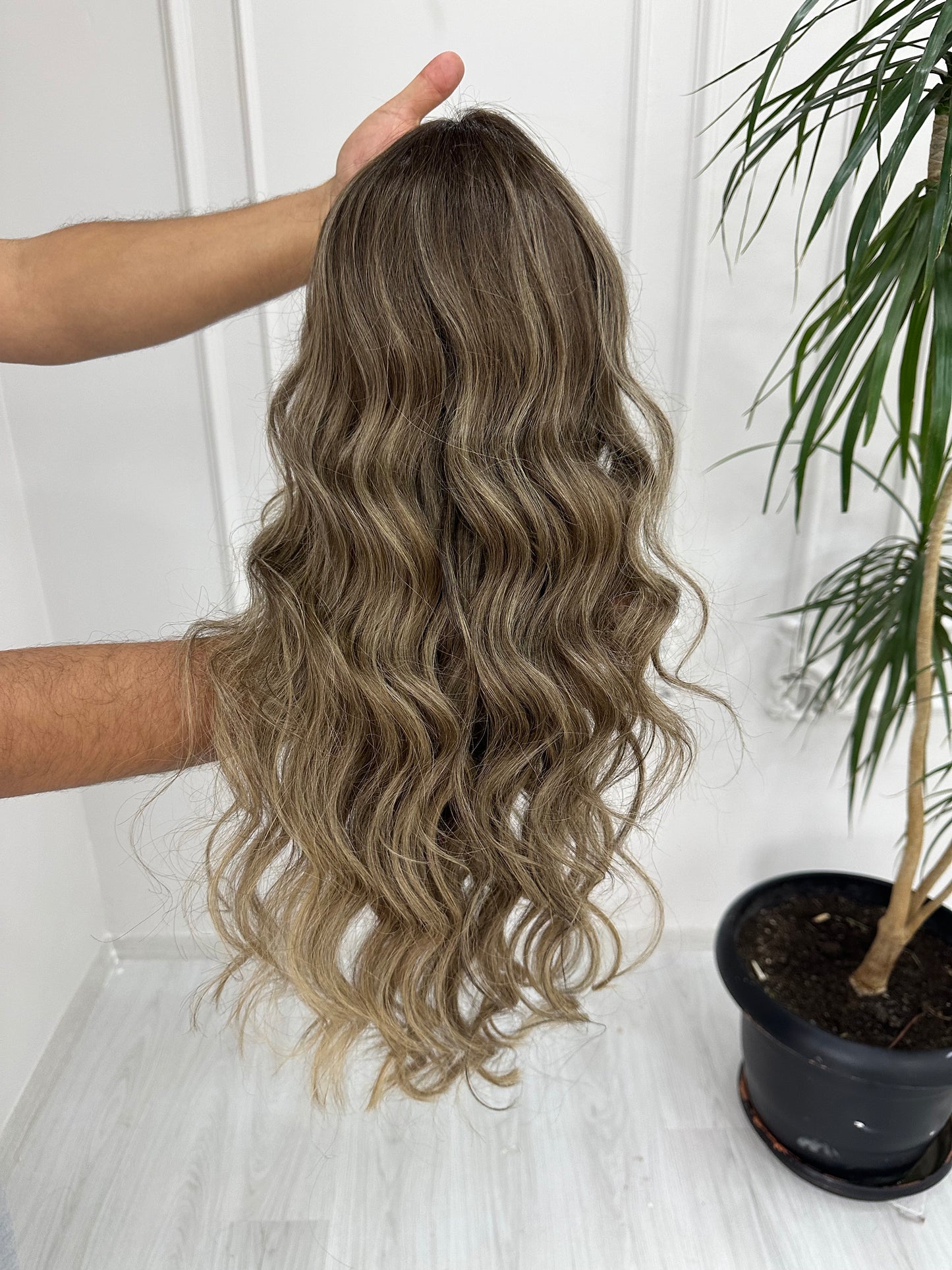 Human Hair Wig, real human hair, virgin human hair, blonde wig, natural look, natural hair, handmade wig, gift for her, gift for sister, alopecia wig, chemo, hair loss , hair thinning, 