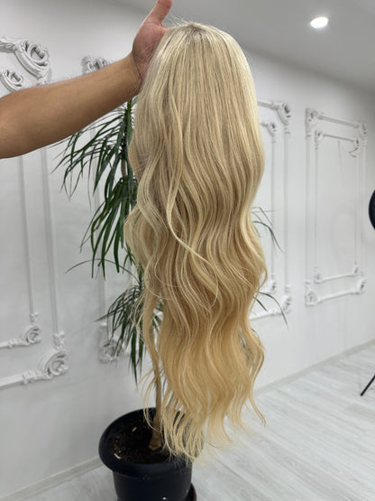 Human Hair Wig, real human hair, virgin human hair, blonde wig, natural look, natural hair, handmade wig, gift for her, gift for sister, alopecia wig, chemo, hair loss , hair thinning, 