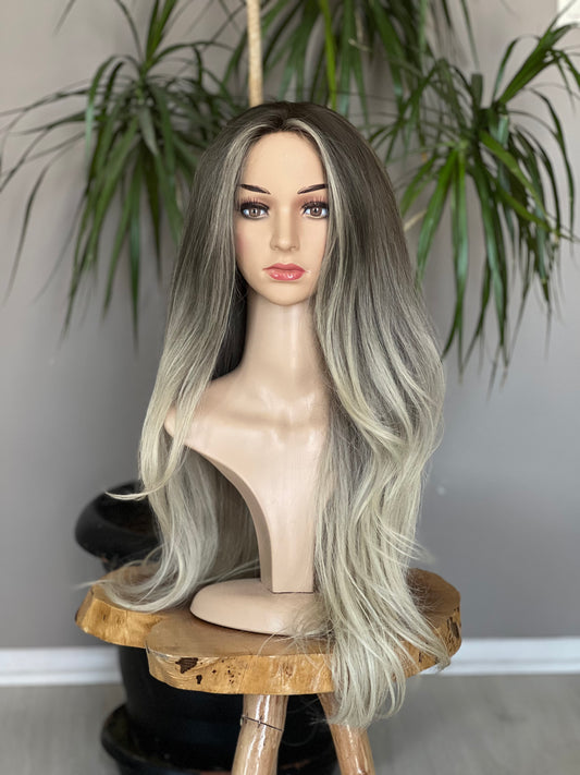 Ash Blonde Wigs, Luxury Wigs , Human Hair Wigs, Lace Front Wigs , Virgin, Handmade Wig,Luxury Human Hair Wig,Ash Blonde Balayage ,No Slip Silicone, Alopecia, Premium Human Hair, Virgin Handmade Wig, HairLoss, Fake Scalp,Free Part