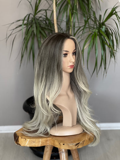 Ash Blonde Wigs, Luxury Wigs , Human Hair Wigs, Lace Front Wigs , Virgin, Handmade Wig,Luxury Human Hair Wig,Ash Blonde Balayage ,No Slip Silicone, Alopecia, Premium Human Hair, Virgin Handmade Wig, HairLoss, Fake Scalp,Free Part