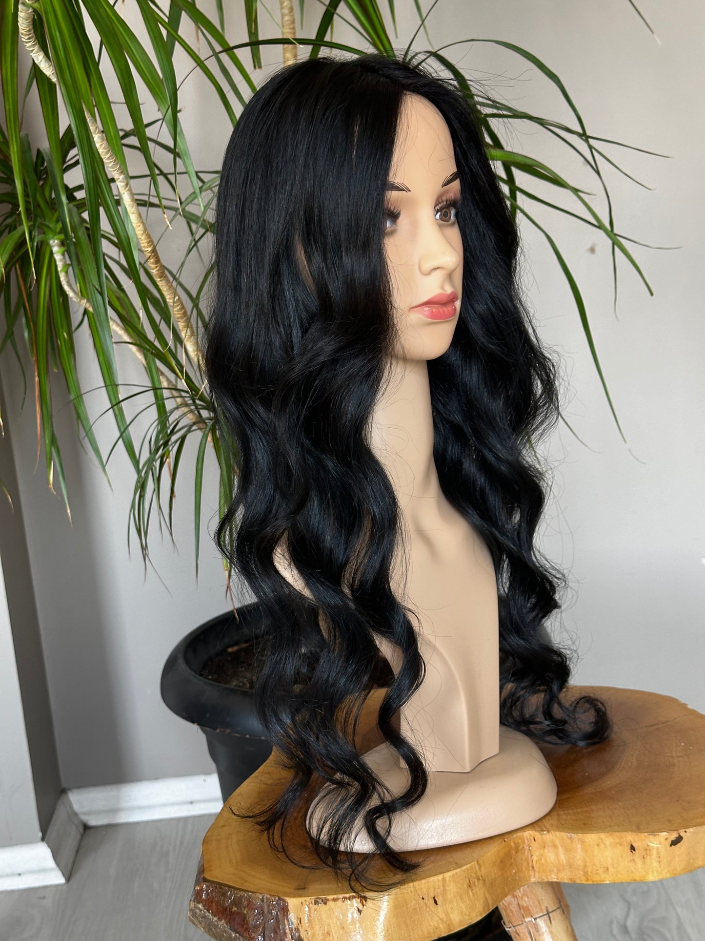 Silk Base Topper, Hairpiece, Women Hair Toupee, Virgin Human Hair, Premium Quality Hair, Luxury Human Hair, Handmade, Natural Black, Natural Hair, Hair Loss, Hair Thinning