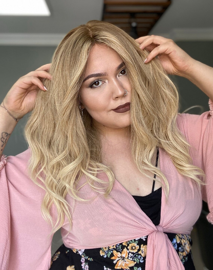 Ash Blonde Wigs, Luxury Wigs , Human Hair Wigs, Lace Front Wigs , Virgin, Handmade Wig,Luxury Human Hair Wig,Blonde Balayage ,No Slip Silicone, Alopecia, Premium Human Hair, Virgin Handmade Wig, HairLoss, Fake Scalp,Free Part