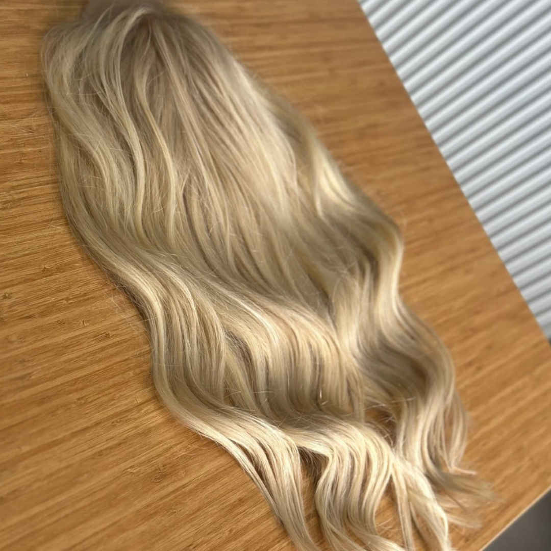 Luxury Human Hair Lace Base Topper,Baby Blonde,No Slip Silicone, Alopecia, Premium Human Hair, Virgin Handmade Topper, HairLoss, Fake Scalp,Free Part