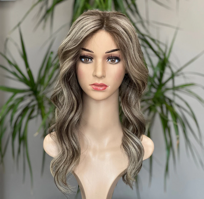 Luxuriöses Echthaar-Topper | Blondes Balayage | 6*6 | Geschenk für Sie