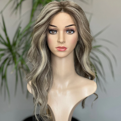 Luxuriöses Echthaar-Topper | Blondes Balayage | 6*6 | Geschenk für Sie