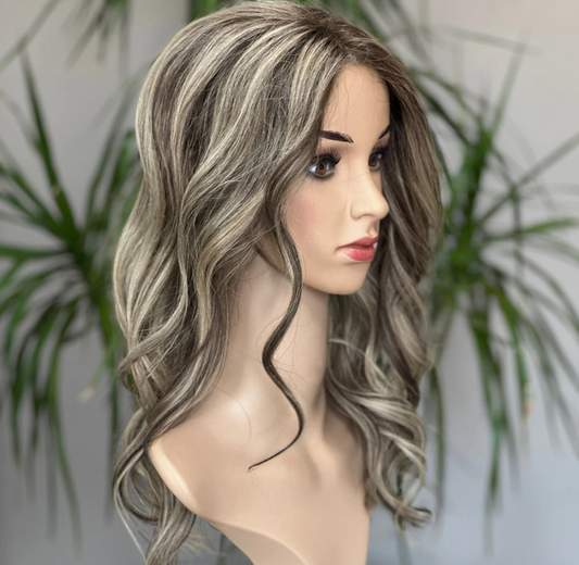 Luxury Lace Base Human Hair Topper | Blonde Balayage | 6*6 | Gift for Her