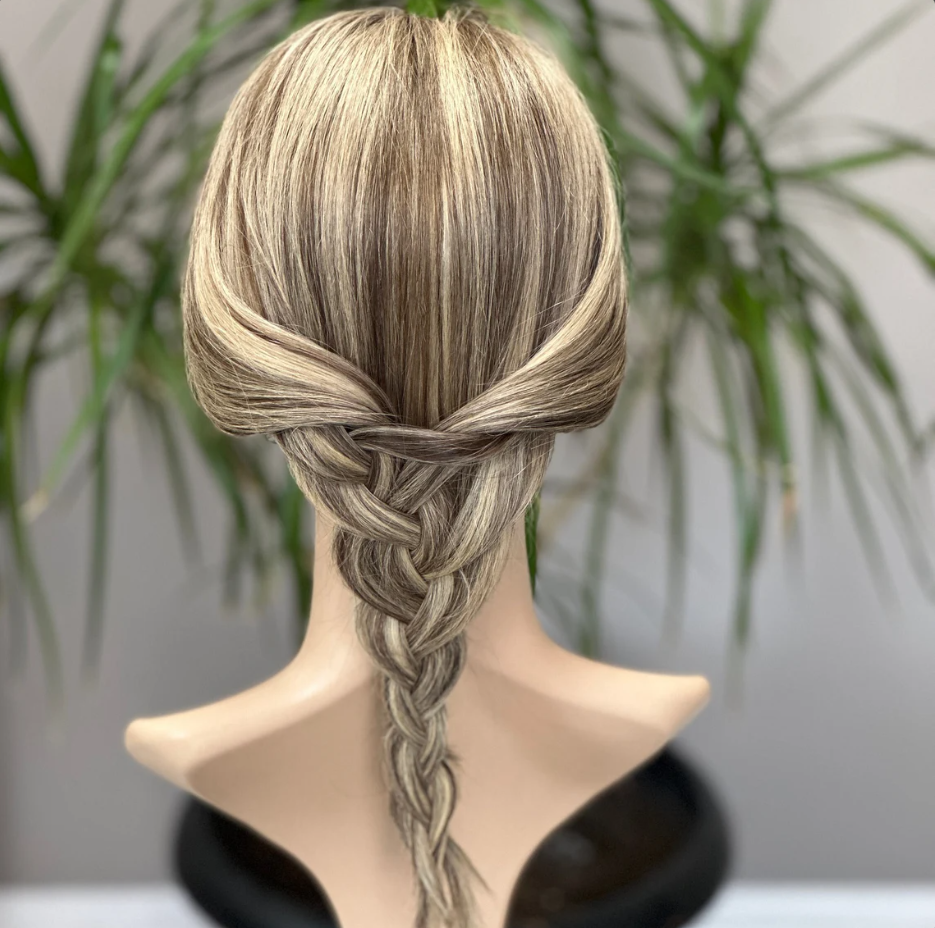 Luxuriöses Echthaar-Topper | Blondes Balayage | 6*6 | Geschenk für Sie