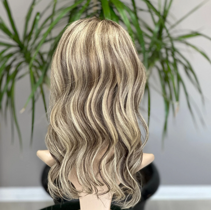 Luxuriöses Echthaar-Topper | Blondes Balayage | 6*6 | Geschenk für Sie