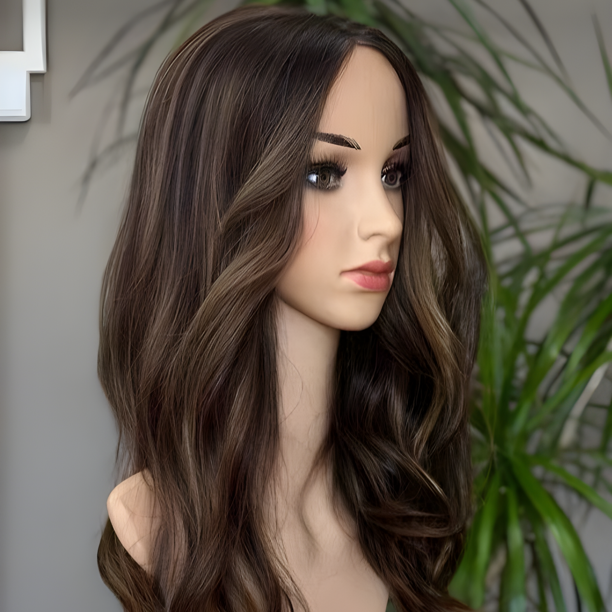 Luxury Balayage Topper,No Slip Silicone, Alopecia , Balayage , Luxury Human Hair Topper, Premium Human Hair, Lace Base, Virgin Handmade Topper, HairLoss, Fake Scalp,Free Part