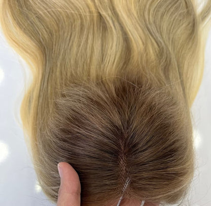 Luxuriöse Echthaar-Perücken | Spitzenfront | Blondes Balayage | Chemotherapie bei Haarausfall | Geschenk für Sie