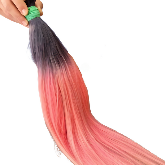 Human Hair Extensions | Premium Quality U Tips | Pink Ombre