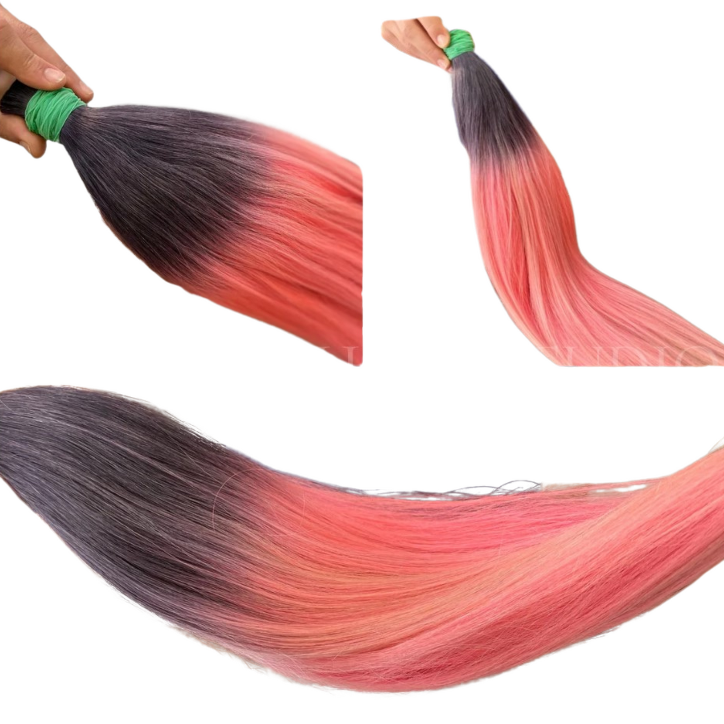 Human Hair Extensions | Premium Quality U Tips | Pink Ombre