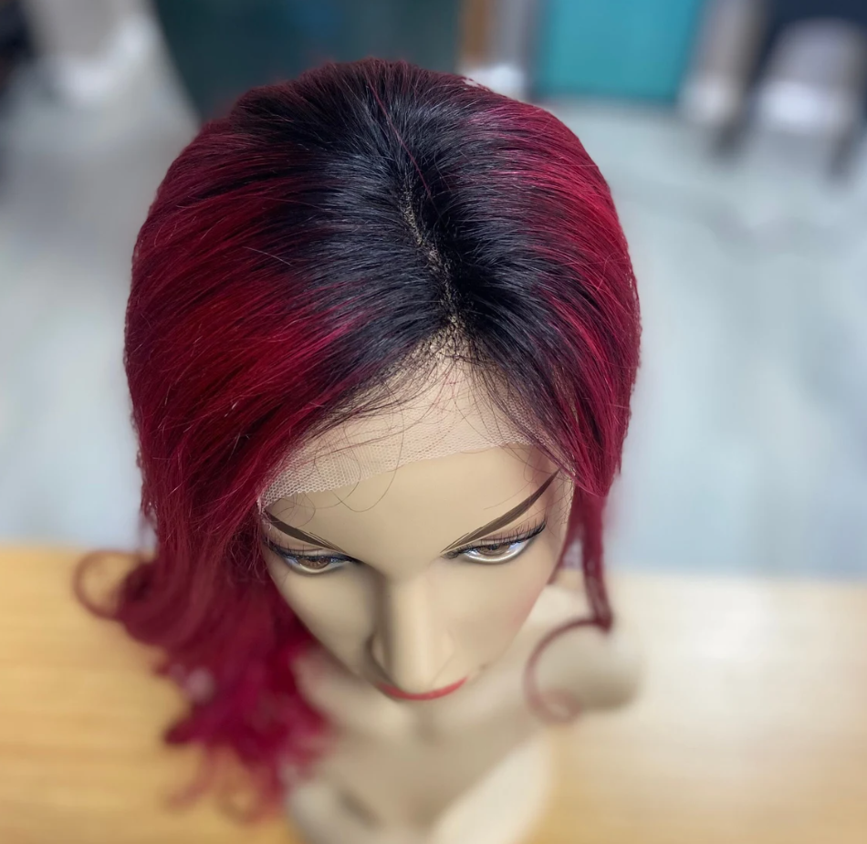 Human Hair Topper , Red, Copper, Virgin Human Hair, Premium Quality Hair , Handmade, Luxury Premium Hair , Natural Look, Fake Scalp, Realistic Skin Base, Women Hair Toupee, Hairpiece, Alopecia, Hair Loss, Hair Thinning